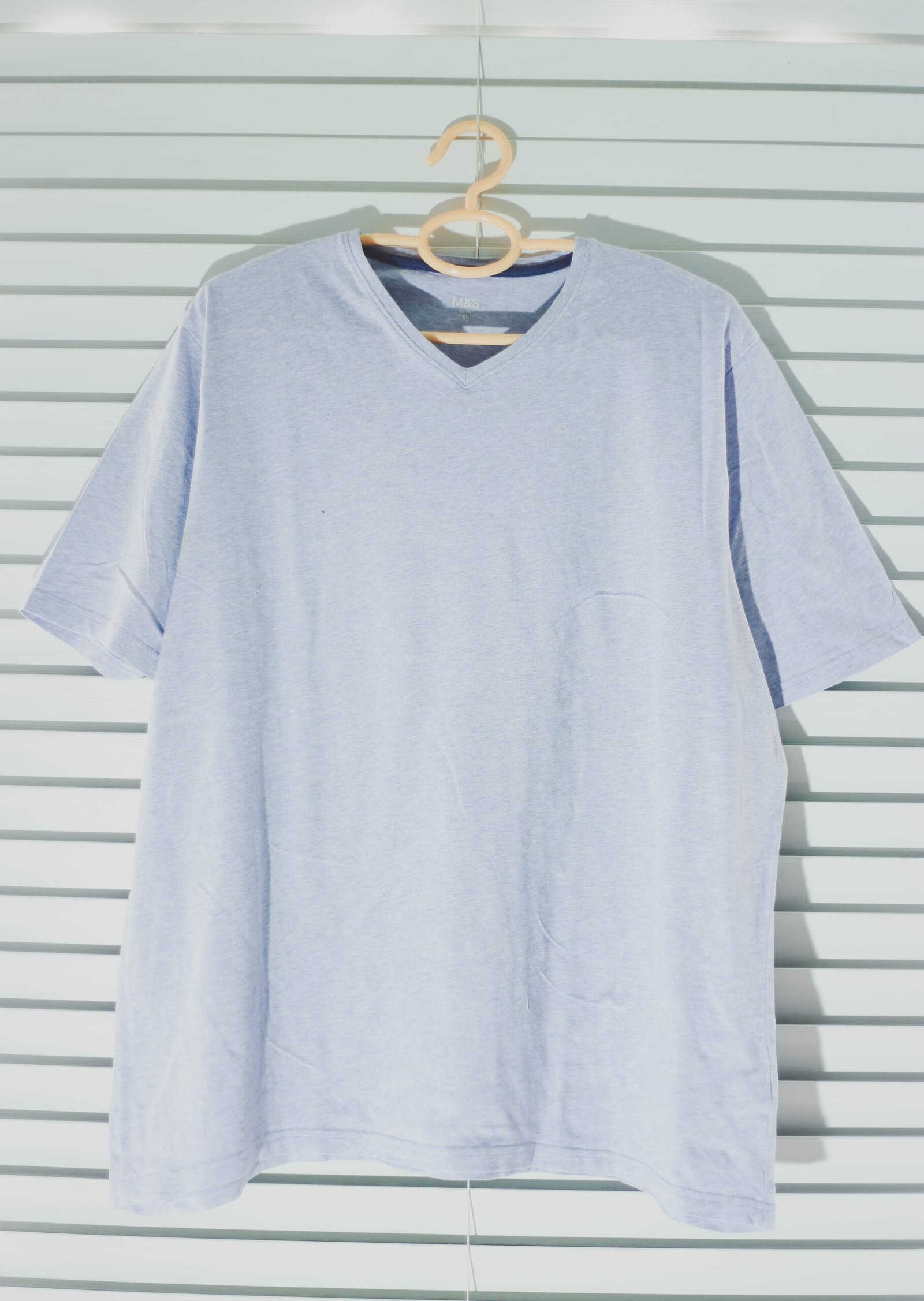 M&S - Skyblue Shaded V Neck T-Shirt | X-Large - Lunda.pk - Sasta - Saaf ...
