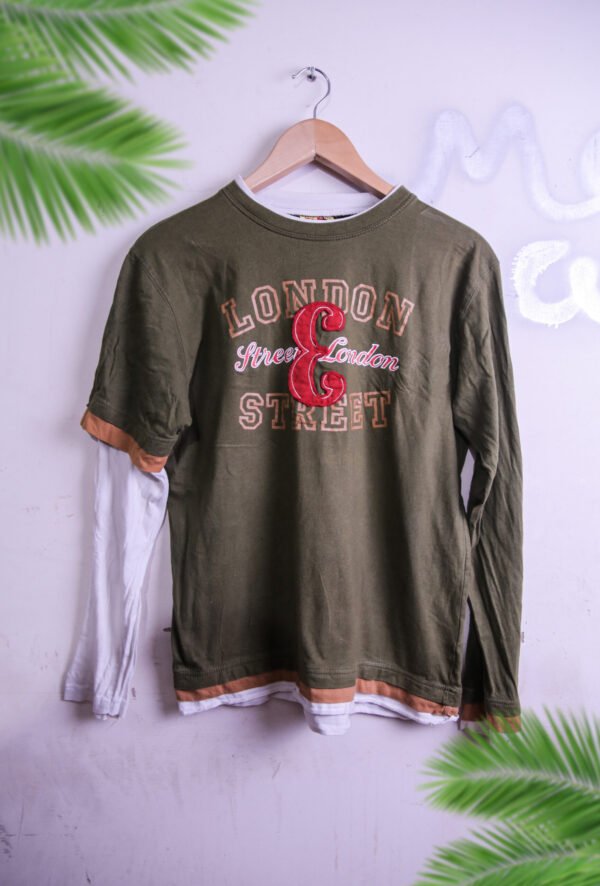 3 Long Sleeves Green | Medium (M) Slim Fit