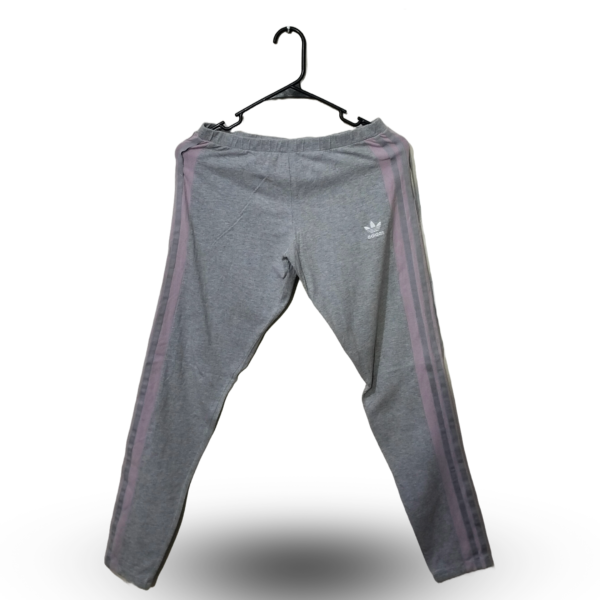 Adidas Light Grey With Floral Pink Stripes Pure Jersey Strechble Trouser | Width 30 | Length 34