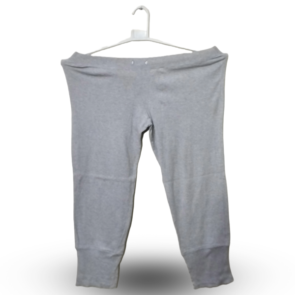 Benetton Light Grey Jersey Cotton Strechble Rib Bottom Trouser Without String | Width 32 | Length 31