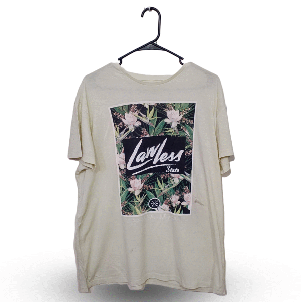 Lawless Pista Green Printed Half Sleeves | Pure Cotton | Large