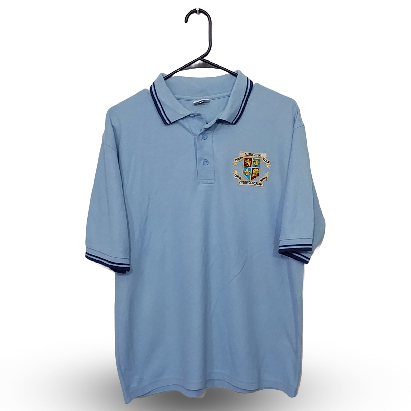Banner Sky Blue Polo Plain Half Sleeves | P.K | Large