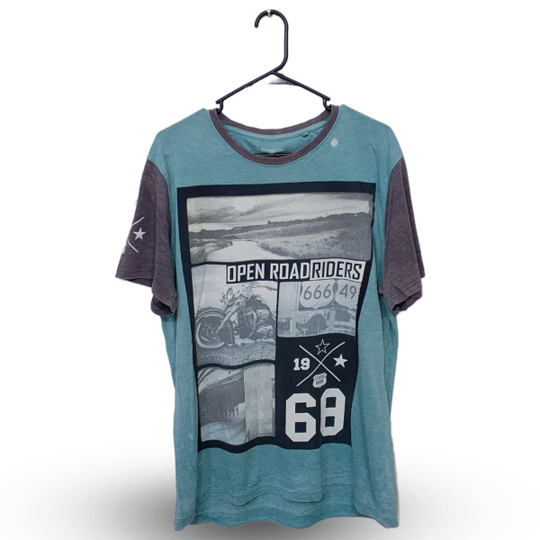 Emerson Tiffany Green Printed Half Sleeves | Cotton | Medium