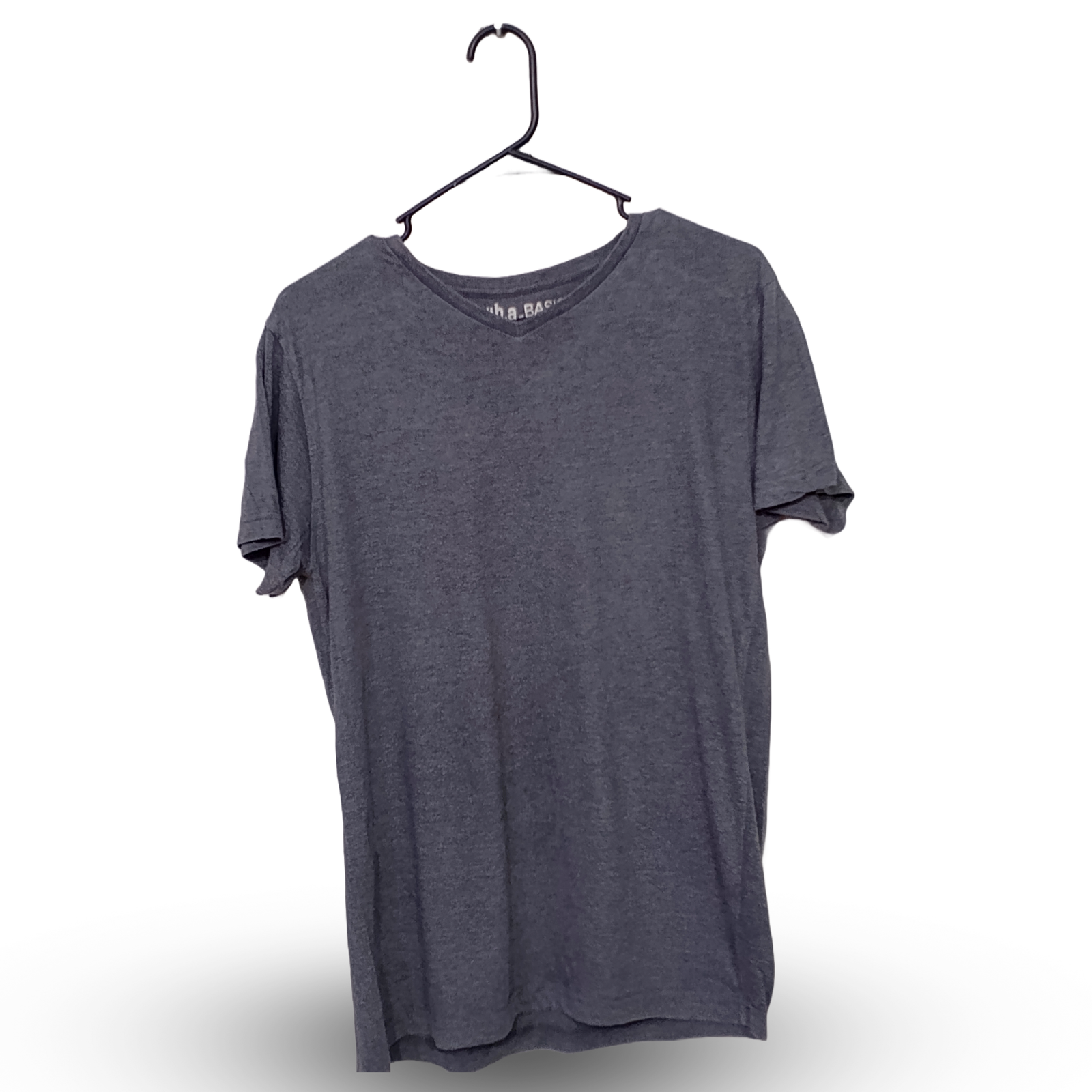 Basic Grey Plain V - Neck Half Sleeves | Jersey | Medium