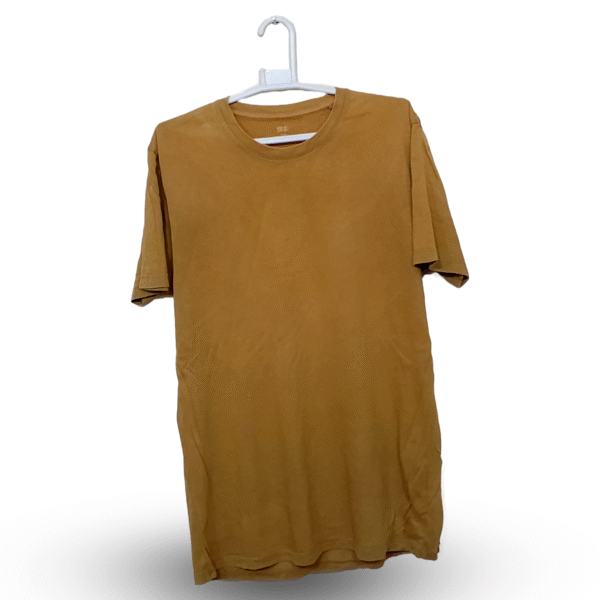 Lunda Dot PK Mustard Plain Half Sleeves | Jersey | Large