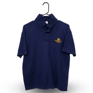 WoodBank Blue Polo Plain Half Sleeves | Pure Cotton Jersey | Large