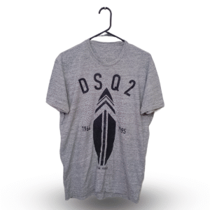 Lunda.Pk Grey Printed Half Sleeves T Shirt | Cotton Jersey | Large