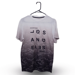 Primark Gradient Black & White Printed Design Half Sleeves | Cotton Jersey | Large