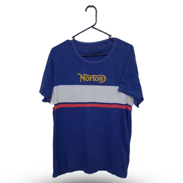 Nortan blue Printed Half Sleeves T Shirt | Cotton Jersey | Large