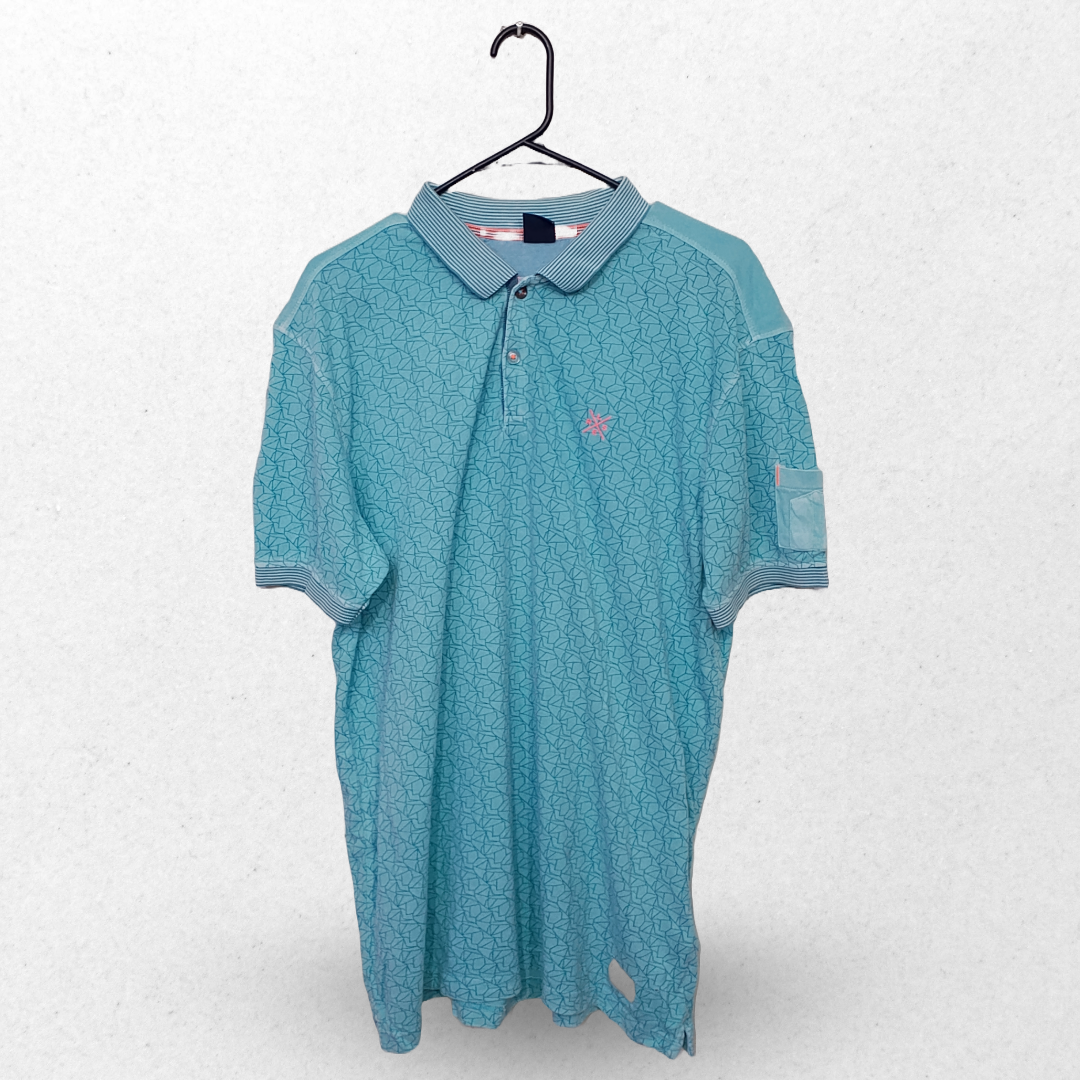 Lerros Sky Blue Raymond Texture Half Sleeves Polo T Shirt | P.K | 2XL