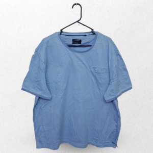 WestBury Sky Blue Self Texture Half Sleeves T Shirt | Cotton Jersey | 2XL