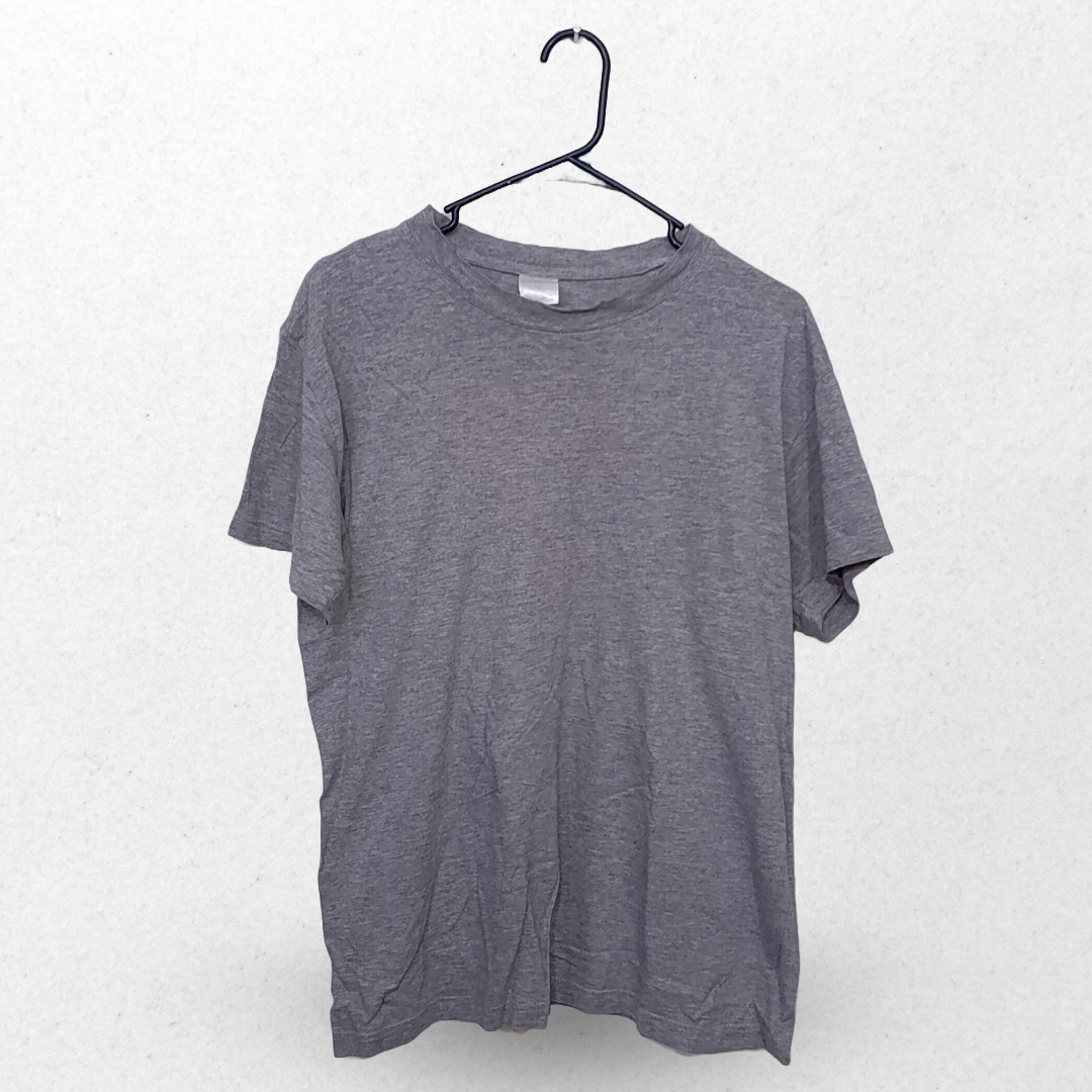 Lunda.Pk Grey Plain Half Sleeves T Shirt | Cotton Jersey | Large