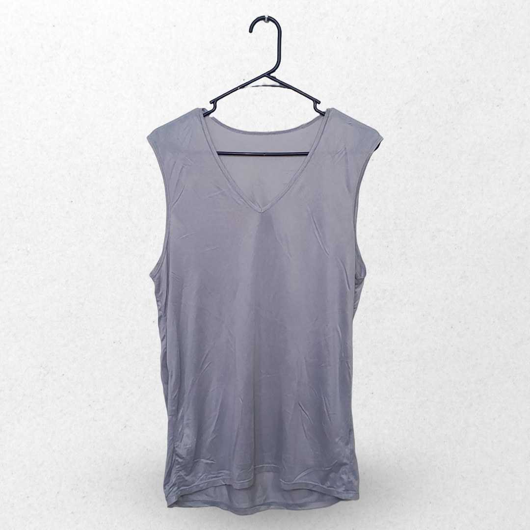 Lunda.Pk Light Grey Plain Sando | Sports Fabric | Large
