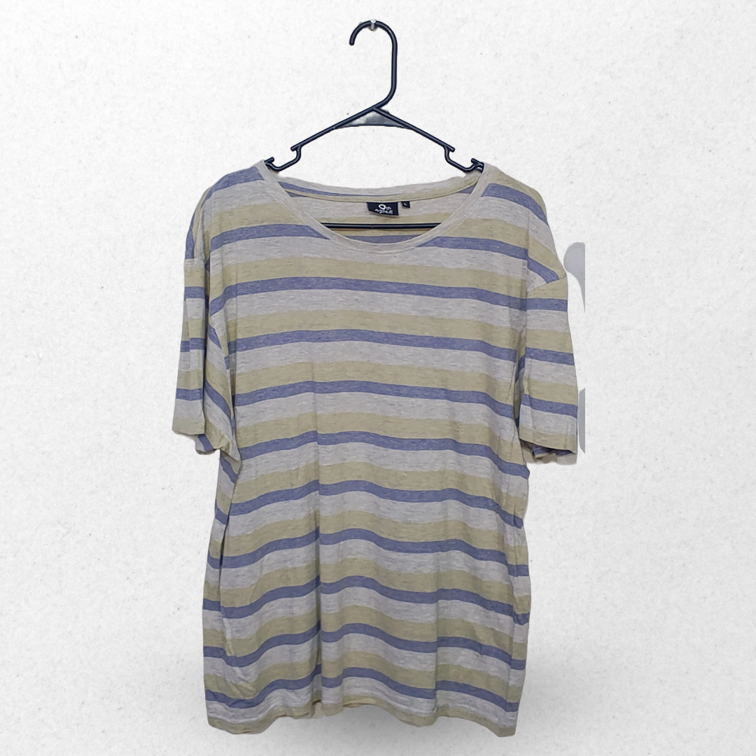 Venue Multicolor Stripes Half Sleeves T Shirt | Cotton Jersey | Medium