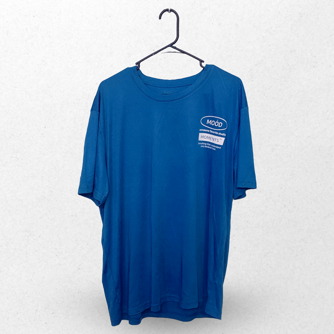 FOV Shinny Blue Plain Half Sleeves Sports Wear T Shirt | Stretchible Sports Fabric | 2 XL