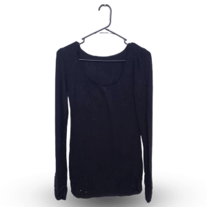 Lunda.Pk Skinny Black Plain Long Sleeves T Shirt | Cotton Jersey | Medium