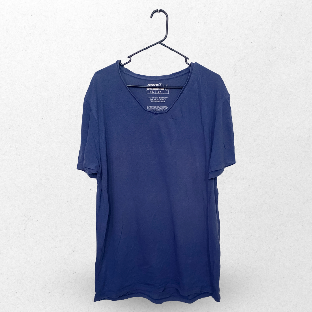 Lunda.Pk Blue Plain Half Sleeves T Shirt | Cotton Jersey | Extra Large