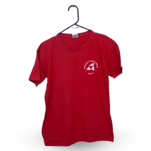 B&C Collection Blood Red Printed Half Sleeves T Shirt | Cotton Jersey | Small