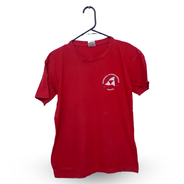 B&C Collection Blood Red Printed Half Sleeves T Shirt | Cotton Jersey | Small