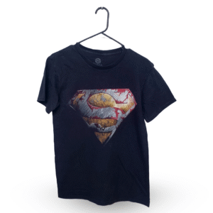 DC Black Superman Printed Half Sleeves T Shirt | Cotton Jersey | Small
