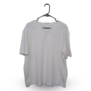Mind Bridge White Stylish V Neck Half Sleeves T Shirt | Premium Cotton | 2XL