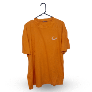 Basic Orange With Back 36 Printed Half Sleeves T Shirt | Cotton Jersey | Extra Large