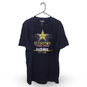 Fetnies Black Printed Half Sleeves T Shirt | Cotton Jersey | Extra Large