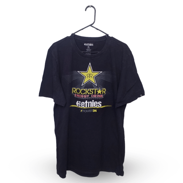 Fetnies Black Printed Half Sleeves T Shirt | Cotton Jersey | Extra Large