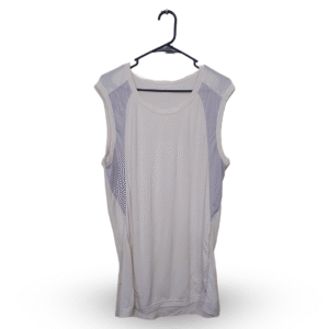 Lunda.Pk Grey & White Sando | Sports Fabric | Large