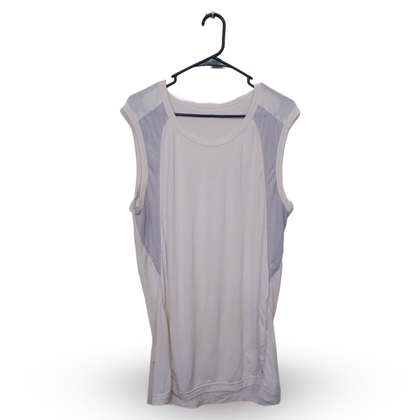 Lunda.Pk Grey & White Sando | Sports Fabric | Large