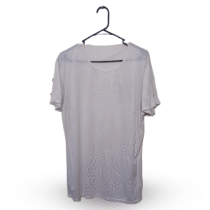 Lunda.Pk Off White Half Sleeves Light Sports T Shirt | Stricheble Sports Fabric | Large