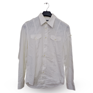 JC Rags Off White With Front Pocket Stylish Full Sleeves | Collar 15 | Chest Size 40