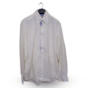 Thomas Regency White Dotted Texture Full Sleeves | Collar Size 15 | Chest Size 46