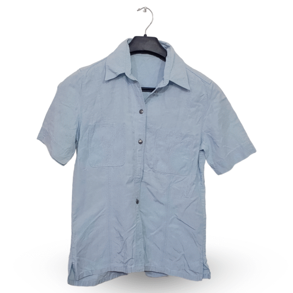 Bonita Sky Blue With Stylish Front Pocket Half Sleeves | Collar Size 14 | Chest Size 36