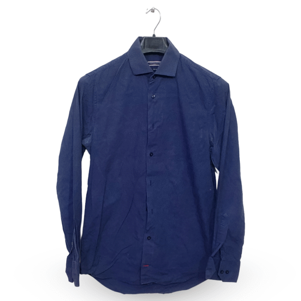 Tommy Hilfiger Navy Blue Plain Full Sleeves | Collar Size 14 | Chest Size 40