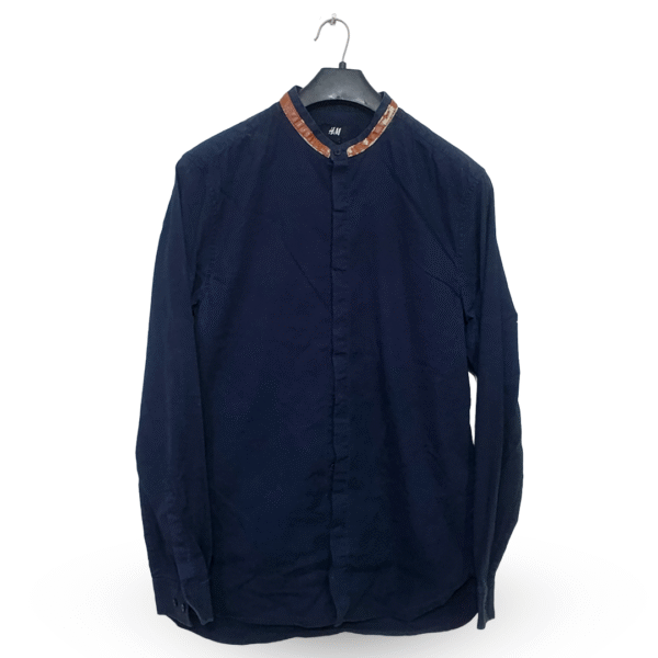 H&M Navy Blue Plain Full Sleeves | Collar Size 16 | Chest Size 36