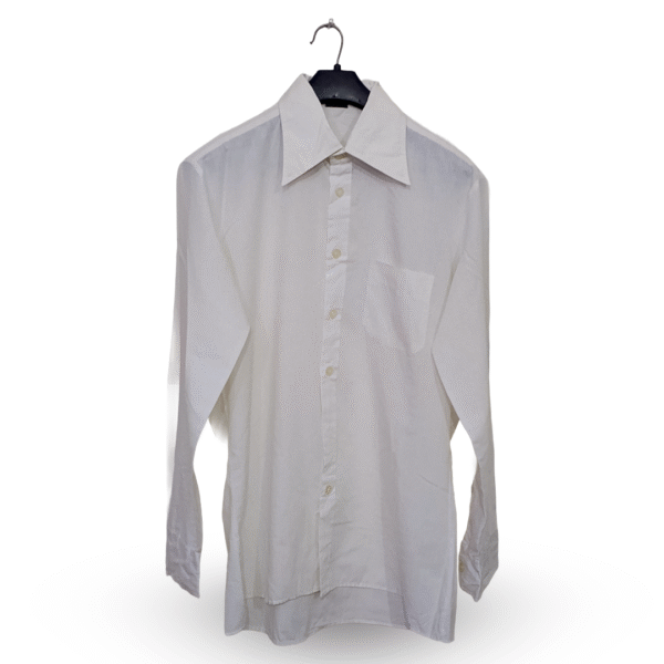 Lunda.Pk White With Front Pocket Full Sleeves | Collar Size 15 | Chest Size 44