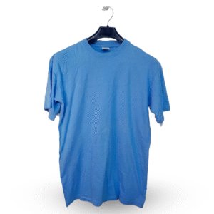 Top Sky Blue Plain Half Sleeves T Shirt | Cotton Jersey | Large