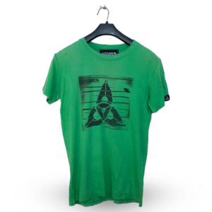 Osher Parrot Green Printed Half Sleeves T Shirt | Cotton Jersey | Small