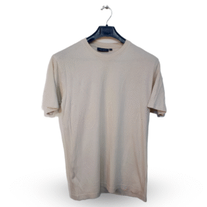 Kiabi Casual Cream White Plain Half Sleeves T Shirt | Large