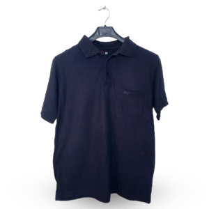 Mayflower Black Plain Polo Half Sleeves T Shirt | Cotton Jersey | Large