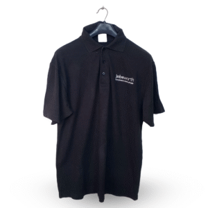 Jobsworth Black Polo Plain Half Sleeves | Cotton Jersey | Extra Large