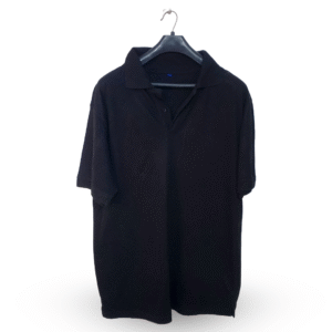 Lunda.Pk Black Plain Polo Half Sleeves T Shirt | Cotton Jersey | Extra Large