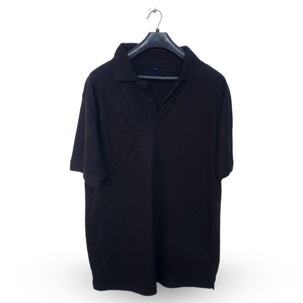 Lunda.Pk Black Plain Polo Half Sleeves T Shirt | Cotton Jersey | Extra Large