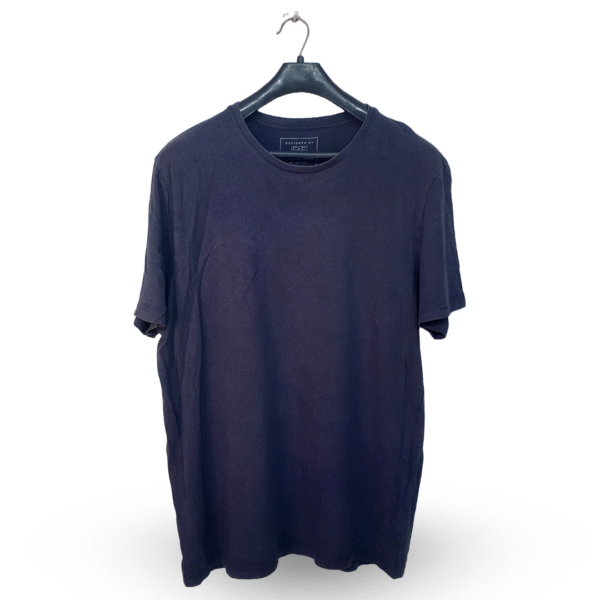 F&F Blue Plain Half Sleeves T Shirt | Cotton Jersey | Large