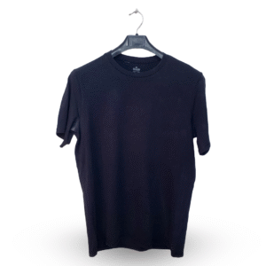 Decathlon Black Plain Half Sleeves T Shirt | Cotton Jersey | Large