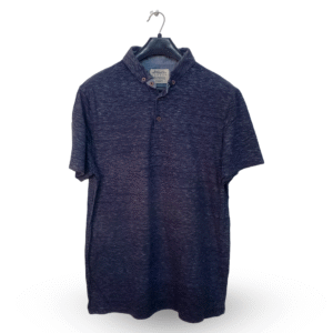 Burton Menswear Self Texture Polo Half Sleeves T Shirt | Cotton Jersey | Medium