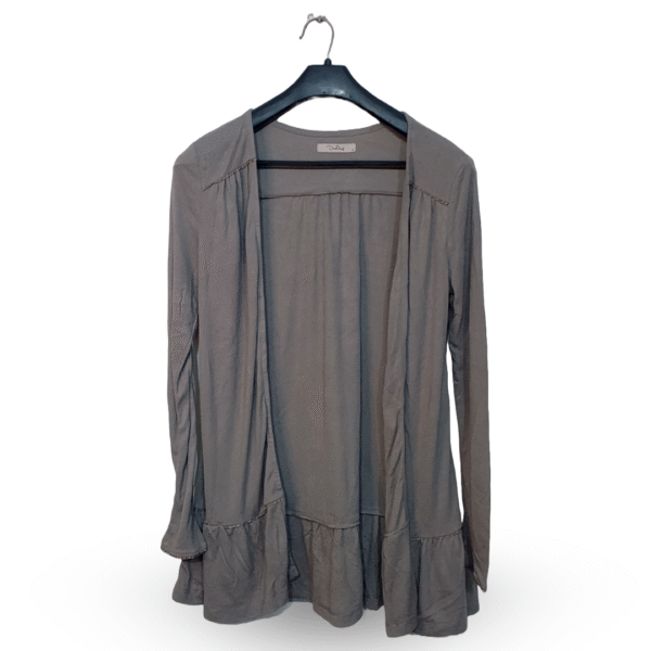 Darling Greenish Grey Cardigan | Cotton Jersey | Small