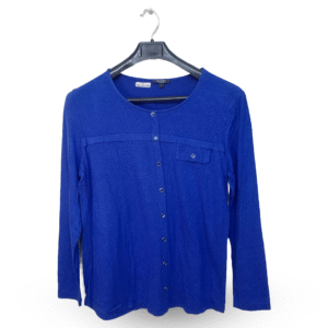Lunda.Pk Dark Blue Button Style T Shirt | Cotton Jersey | Medium