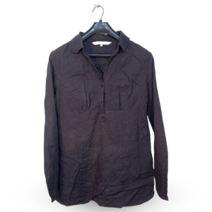 Clock House Charcoal Popover Shirt | Cotton Shirt | Medium
